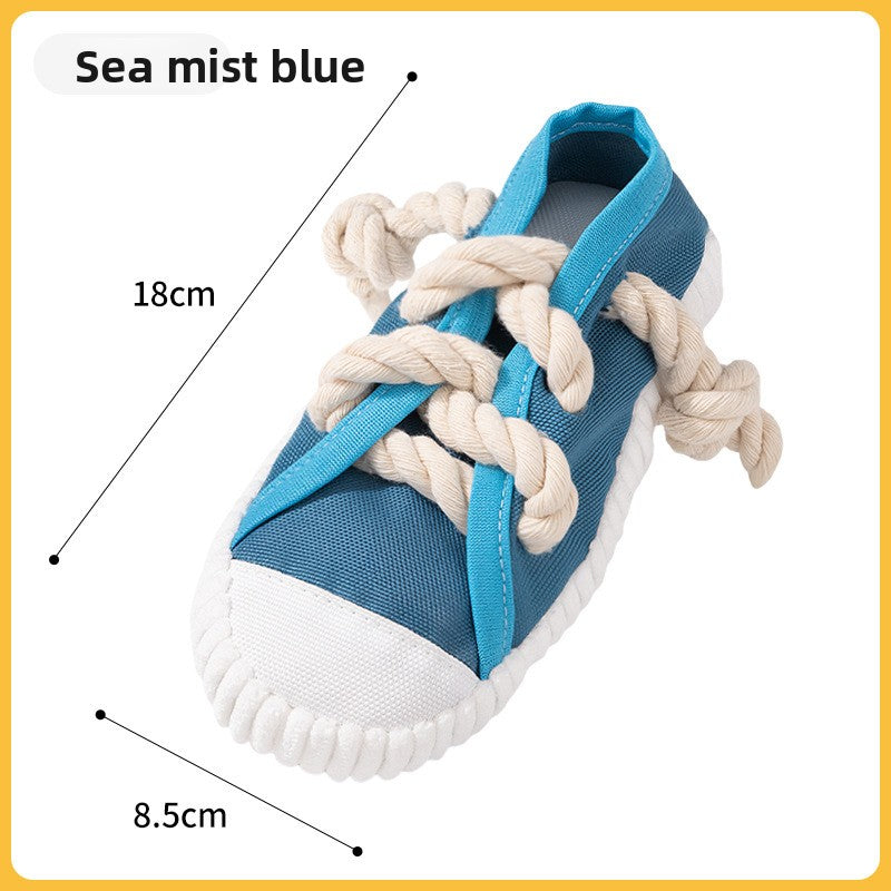 Tênis Mordedor Interativo com Corda para Cães