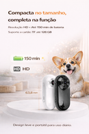 Câmera Pet HD Portátil com Gravação