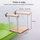 Mini Balanço / Poleiro Artesanal para Pássaros.