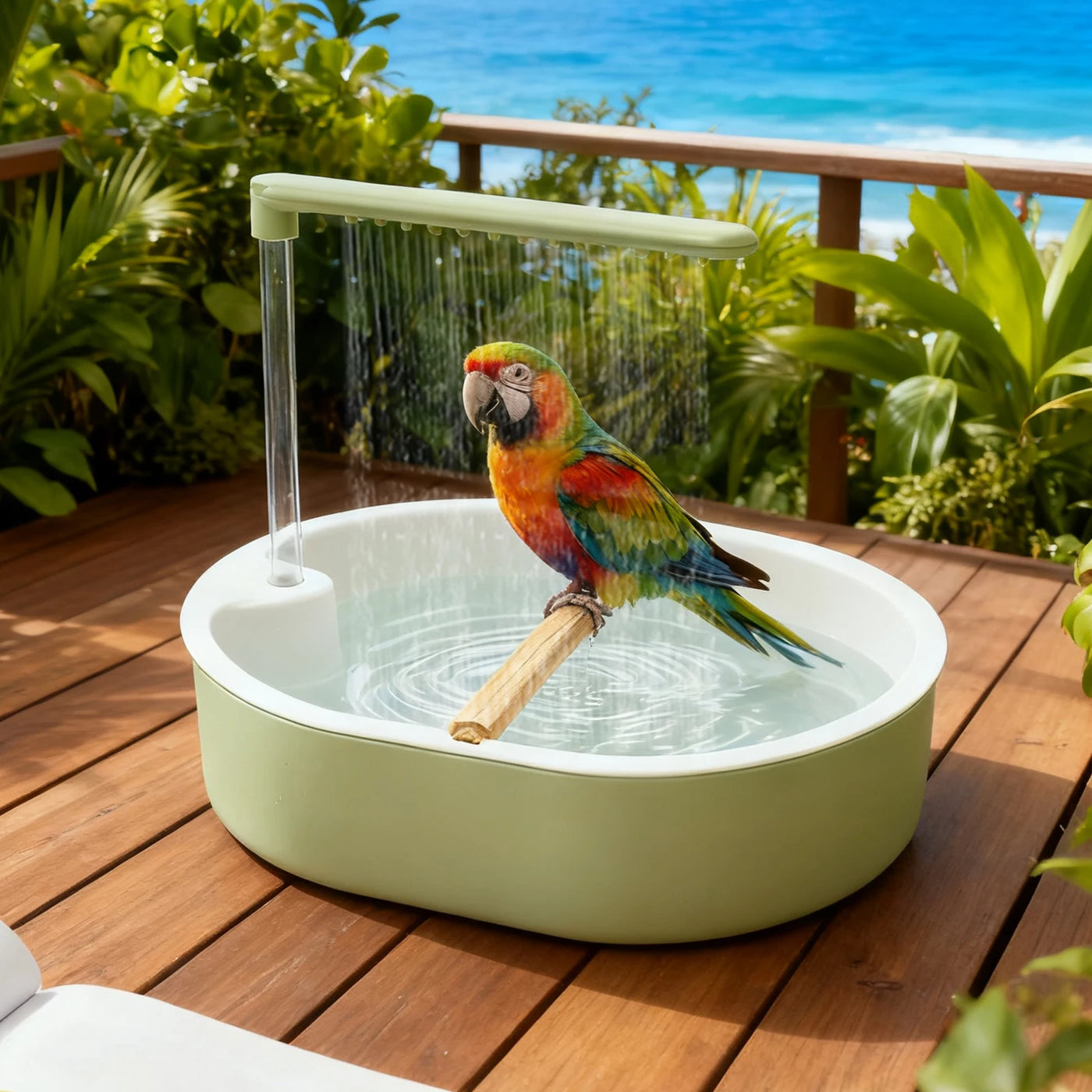 Banheira Automática para Pássaros com Água Circulante